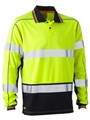 Taped Hi Vis Polyester Mesh Polo Long Sleeve
