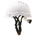 V6 Hard Hat Vented Mico Peak Ratchet Harness Linesman  White
