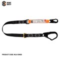 Shock Absorbing Webbing Lanyard Adjustable Single with Hooks  2m