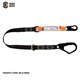 Shock Absorbing Webbing Lanyard Adjustable Single with Hooks  2m